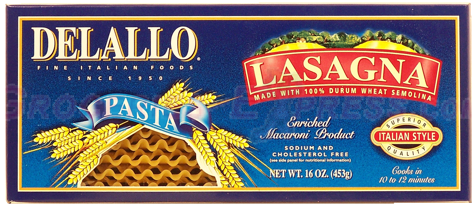 Delallo Fine Italian Foods lasagna pasta Full-Size Picture